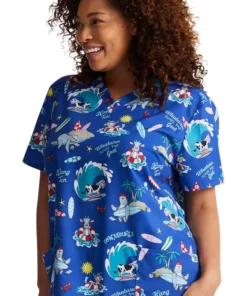 Dickies Women's Cowabunga Friends Print Scrub Top 9 Dickies Women's Cowabunga Friends Print Scrub Top -Cherokee Shop 4 di dk717 print 650 1