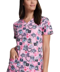 Dickies Clearance Women's Hoo Cares For You Print Scrub Top 12 Dickies Clearance Women's Hoo Cares For You Print Scrub Top -Cherokee Shop 4 di dk717 printclearance 650 1