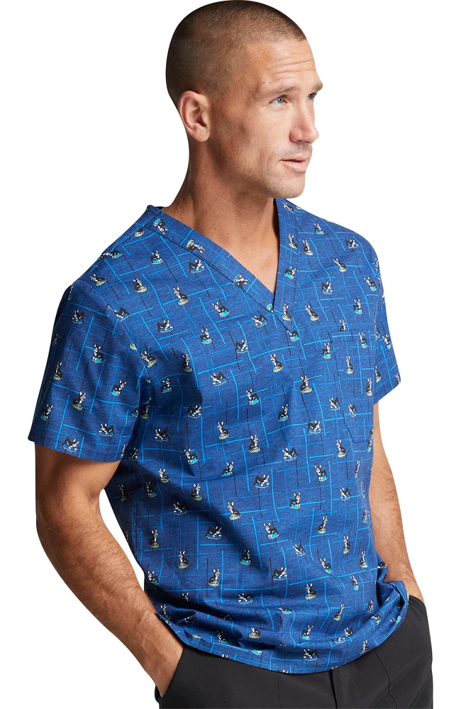 Dickies Clearance Men's Doggone Cool Print Scrub Top 6 Dickies Clearance Men's Doggone Cool Print Scrub Top - Image 4