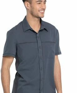 Dickies Men's Button Front Polo Shirt -Cherokee Shop 4 di dk820 650