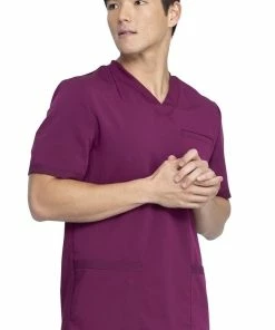 Dickies Men's Knitted Panel Solid Scrub Top 9 Dickies Men's Knitted Panel Solid Scrub Top -Cherokee Shop 4 di dk845 650