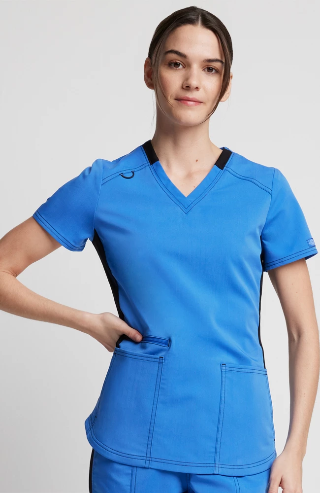 Dickies Clearance Women's Knitted Panel Solid Scrub Top 6 Dickies Clearance Women's Knitted Panel Solid Scrub Top - Image 4