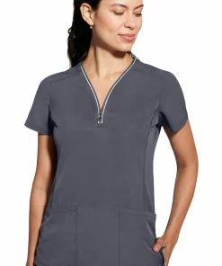 Healing Hands Women's Sonia Zip Y-Neck Scrub Top -Cherokee Shop 4 hh 2274 650