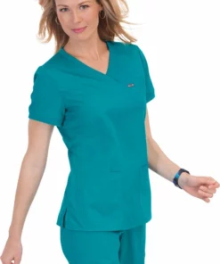 Koi Women's Nicole V-Neck Solid Scrub Top & Lindsey Cargo Scrub Pant Set -Cherokee Shop 4 ko 21set 650