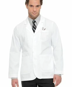 Landau Clearance Men's Three Button Closure Consultation 30¾" Lab Coat -Cherokee Shop 4 ln 3224 clearance 650
