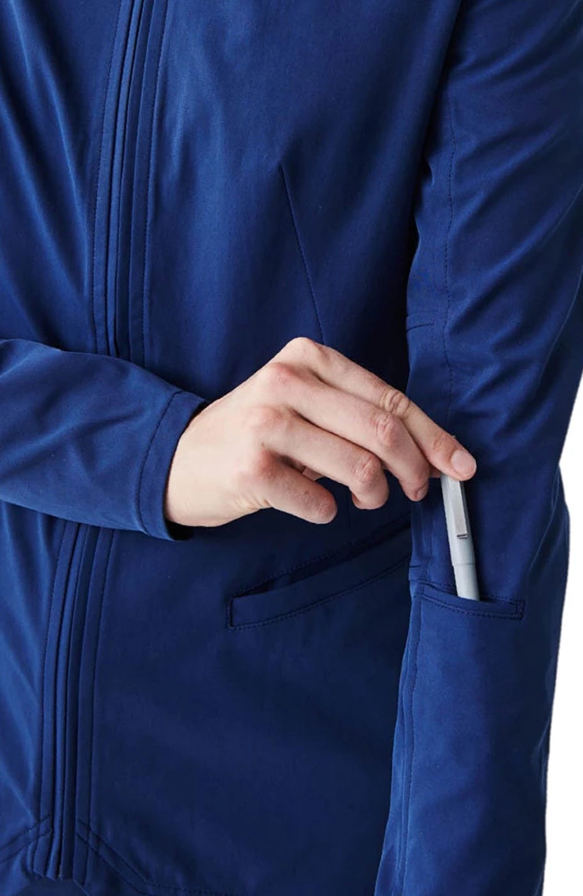 Medelita Women's Kinetic Bomber Solid Scrub Jacket 6 Medelita Women's Kinetic Bomber Solid Scrub Jacket - Image 4