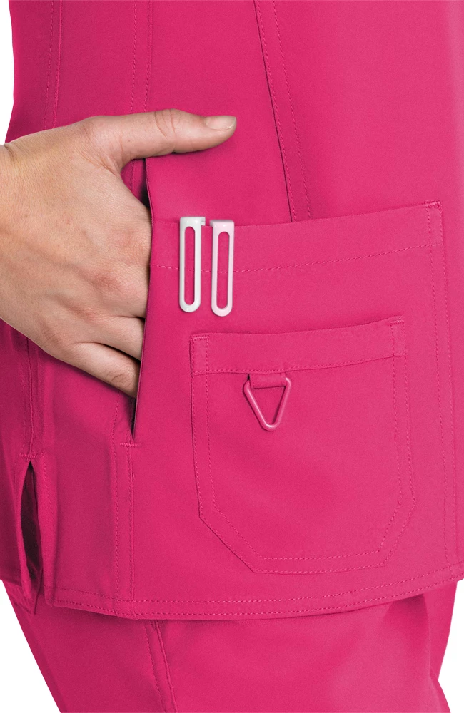 Med Couture Women's Refined V-Neck Solid Scrub Top 6 Med Couture Women's Refined V-Neck Solid Scrub Top - Image 4