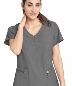 Grey's Anatomy Women's London Solid Scrub Top -Cherokee Shop 5 bc gnt086 650