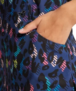Cherokee Women's Mock Wrap Animal Pop Print Scrub Top 12 Cherokee Women's Mock Wrap Animal Pop Print Scrub Top -Cherokee Shop 5 ck ck608 print 650