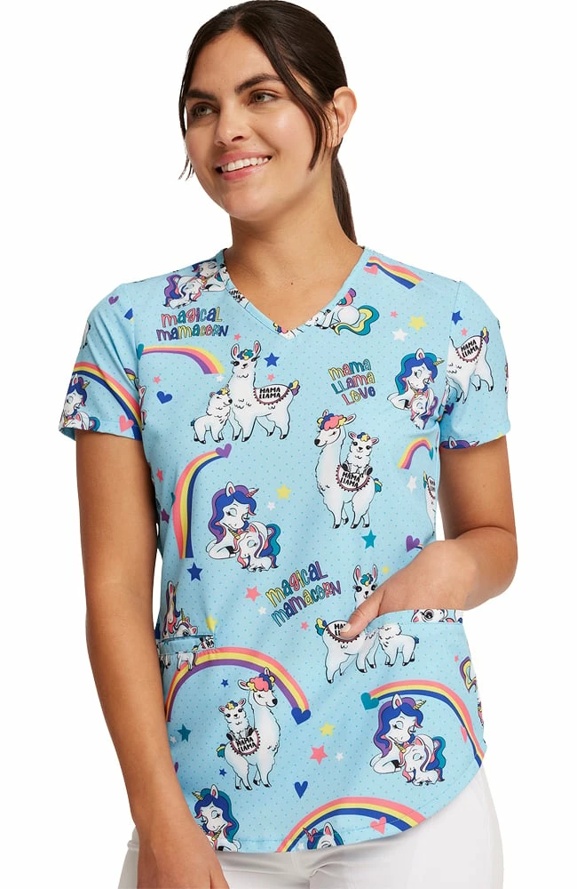 Cherokee Women's Rainbow Mamas Print Scrub Top 7 Cherokee Women's Rainbow Mamas Print Scrub Top - Image 5
