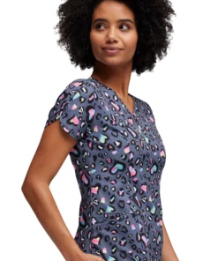 Heartsoul Women's Leopard Sweetheart Print Top -Cherokee Shop 5 ck hs643 print 650