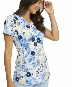 Heartsoul Clearance Women's Daisy Spirit Print Scrub Top -Cherokee Shop 5 ck hs878 printclearance 650