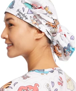 Cherokee Women's Friendship Goals Print Bouffant Scrub Hat -Cherokee Shop 5 ck tf514 print 650
