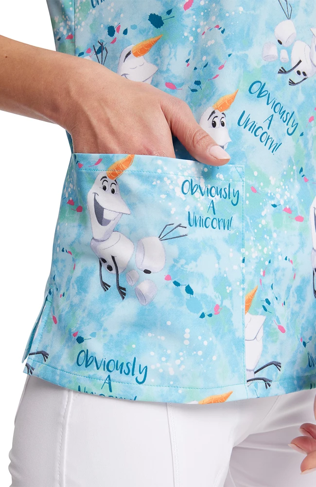 Cherokee Women's Obviously A Unicorn Print Scrub Top 7 Cherokee Women's Obviously A Unicorn Print Scrub Top - Image 5