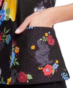 Cherokee Women's Just One Apple Print Scrub Top -Cherokee Shop 5 ck tf614 print 650