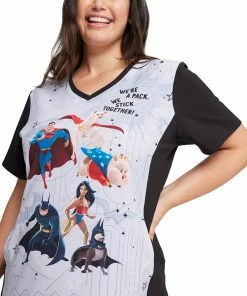 Cherokee Women's Super-Pets Print Scrub Top -Cherokee Shop 5 ck tf627 print 650