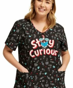 Cherokee Women's Inquiring Minds Print Scrub Top 13 Cherokee Women's Inquiring Minds Print Scrub Top -Cherokee Shop 5 ck tf659 print 650