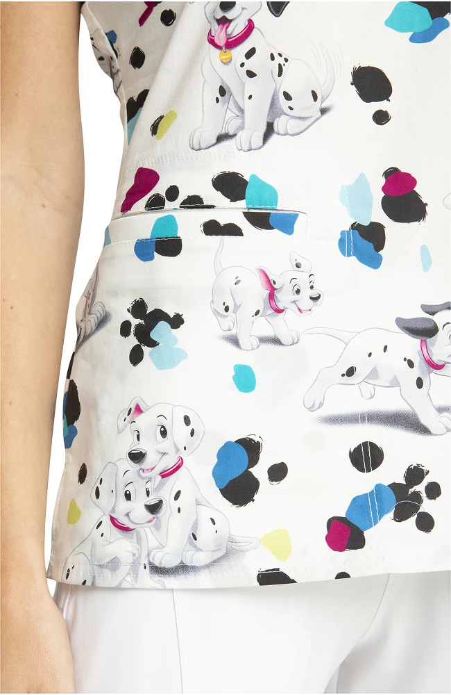 Cherokee Clearance Women's Spots Print Scrub Top 7 Cherokee Clearance Women's Spots Print Scrub Top - Image 5