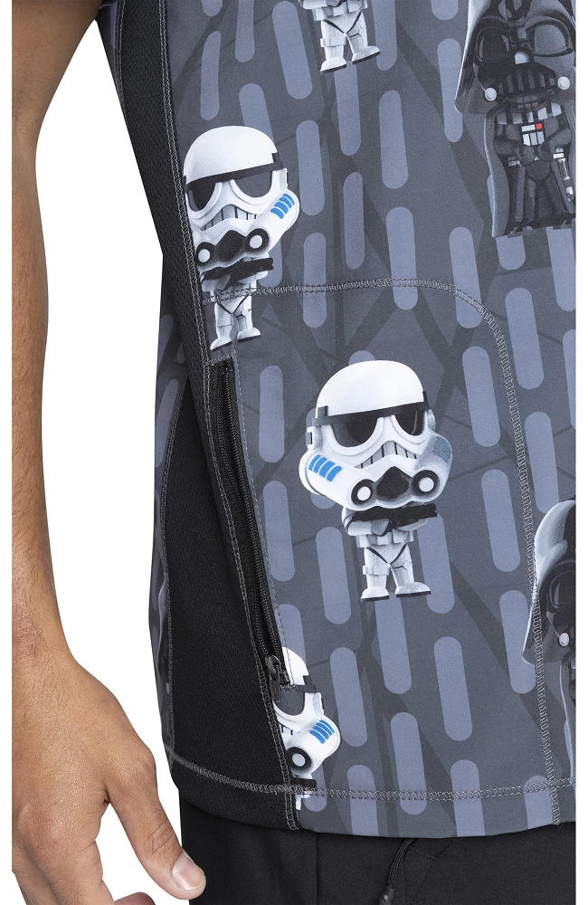 Cherokee Clearance Men's Chibi Empire Print Scrub Top 7 Cherokee Clearance Men's Chibi Empire Print Scrub Top - Image 5