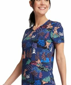 Cherokee Women's Meadow Frolic Print Scrub Top -Cherokee Shop 5 ck tf737 print 650