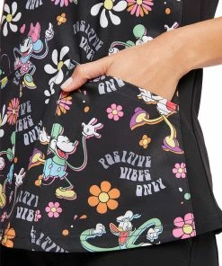 Cherokee Women's Positive Vibes Print Scrub Top -Cherokee Shop 5 ck tf764 print 650