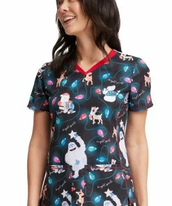 Cherokee Women's Bright Spirits Print Scrub Top 11 Cherokee Women's Bright Spirits Print Scrub Top -Cherokee Shop 5 ck tf784 print 650