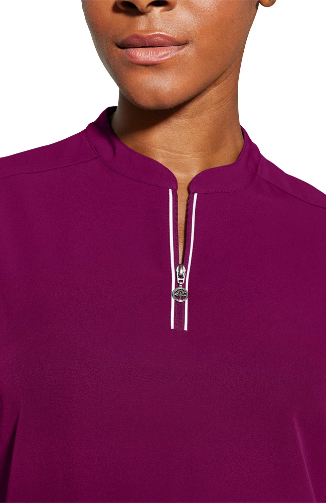 Healing Hands Women's Sandy Zip Mandarin Collar Scrub Top 7 Healing Hands Women's Sandy Zip Mandarin Collar Scrub Top - Image 5