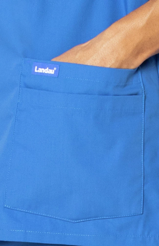 Landau Clearance Men's 5-Pocket Solid Scrub Top 7 Landau Clearance Men's 5-Pocket Solid Scrub Top - Image 5