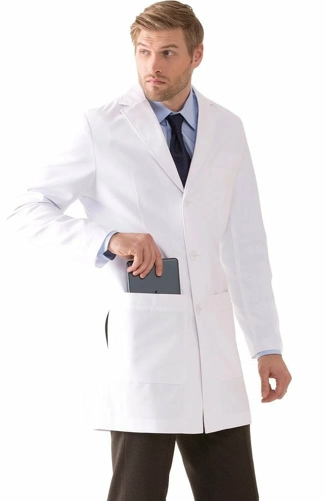 Medelita Men's M3 Laennec Classic Fit 40" Lab Coat 7 Medelita Men's M3 Laennec Classic Fit 40" Lab Coat - Image 5
