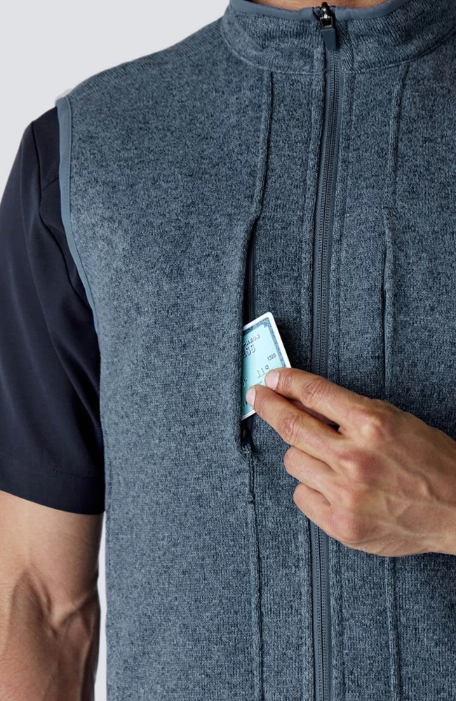 Medelita Men's Strata Fleece Sweater Vest 7 Medelita Men's Strata Fleece Sweater Vest - Image 5