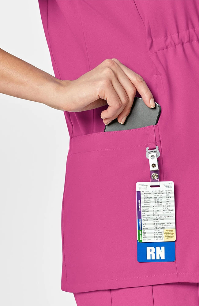 WonderWink Women's Maternity V-Neck Scrub Top 7 WonderWink Women's Maternity V-Neck Scrub Top - Image 5