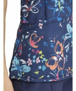 Cherokee Clearance Women's Flutter Floral Print Scrub Top -Cherokee Shop 6 ck ck609 printclearance 650