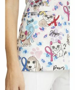 Cherokee Clearance Women's Paws For A Cause Print Scrub Top -Cherokee Shop 6 ck ck616 printclearance 650