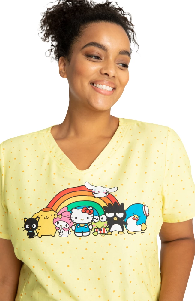 Cherokee Clearance Women's Under The Rainbow Print Scrub Top 8 Cherokee Clearance Women's Under The Rainbow Print Scrub Top - Image 6