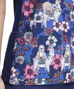 Cherokee Women's Happy Pals Print Scrub Top -Cherokee Shop 7 ck ck636 print 650