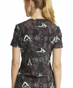 Cherokee Clearance Women's Dog Is My Zen Print Scrub Top -Cherokee Shop 7 ck ck678 printclearance 650