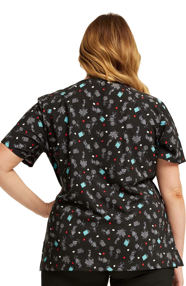 Cherokee Women's Inquiring Minds Print Scrub Top 9 Cherokee Women's Inquiring Minds Print Scrub Top - Image 7