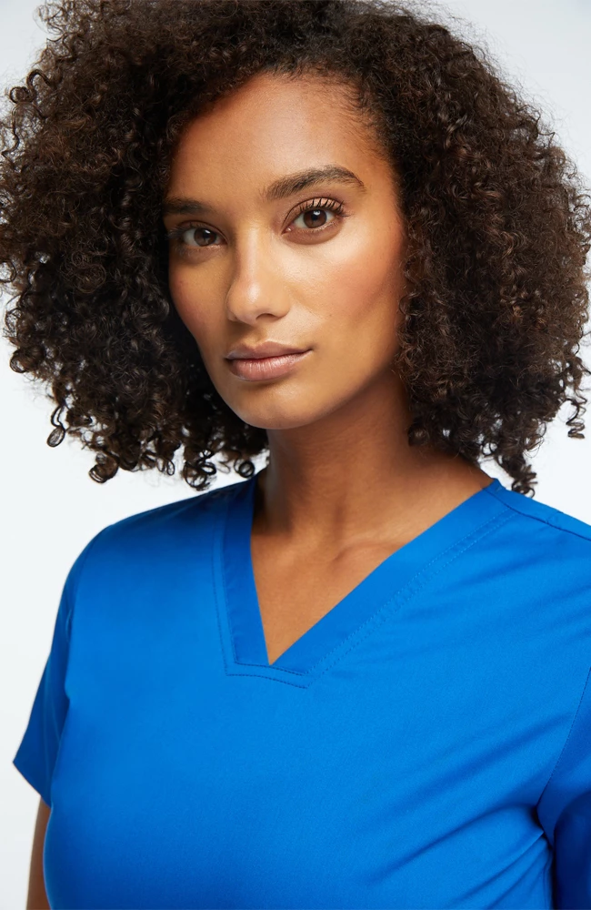 Cherokee Workwear Clearance Women's V-Neck Solid Scrub Top 9 Cherokee Workwear Clearance Women's V-Neck Solid Scrub Top - Image 7