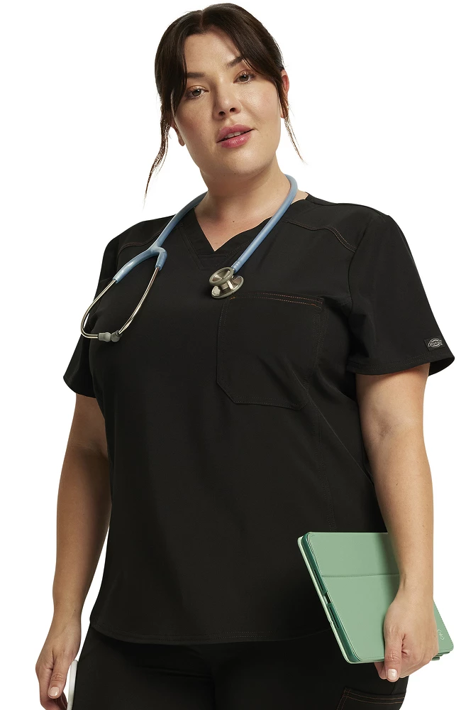 Dickies Women's Tuckable V-Neck Scrub Top 9 Dickies Women's Tuckable V-Neck Scrub Top - Image 7