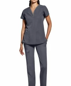 Healing Hands Women's Sonia Zip Y-Neck Scrub Top -Cherokee Shop 7 hh 2274 650