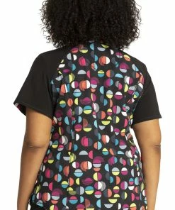 Cherokee Clearance Women's Geo Nouveau Print Scrub Top -Cherokee Shop 8 ck ck645 printclearance 650