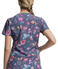 Dickies Women's Butterflies Abloom Print Scrub Top -Cherokee Shop 8 di dk616 print 650