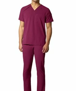 WonderWink Men's Angled Solid Scrub Top -Cherokee Shop 8 wk 6034 650