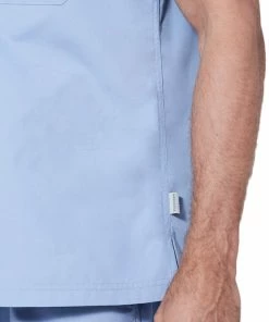 Medelita Men's V-Neck Chest Pocket Solid Scrub Top -Cherokee Shop 9 md mfmst 650